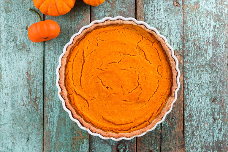 Pumpkin pudding with chickpea flour