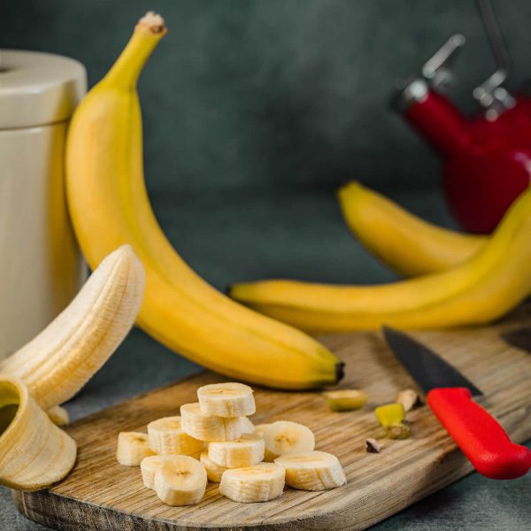 Platanos cortados en rodajas